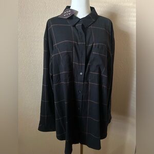 NWT Black Checkered Women’s Shirt